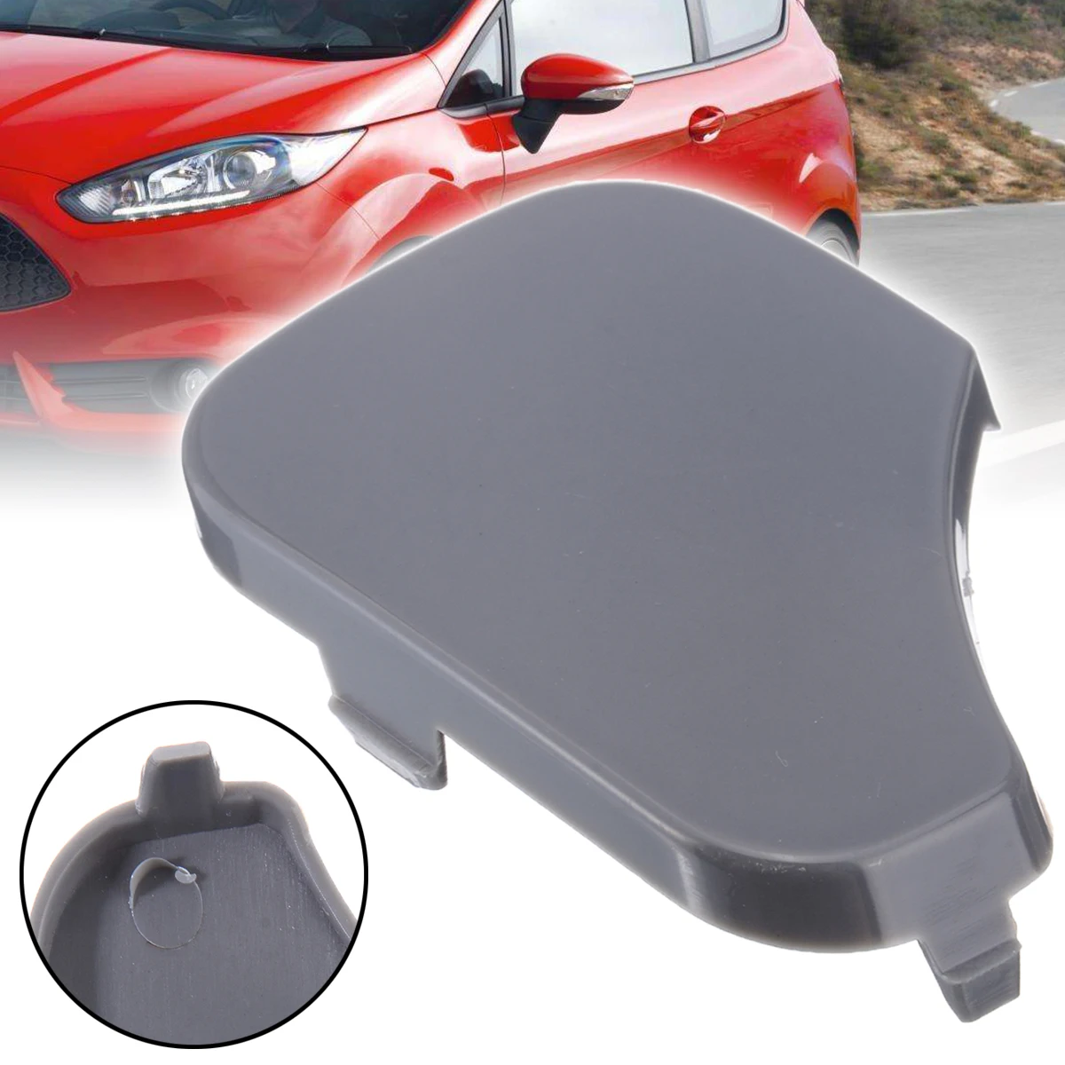 up coperchio coperchio gancio traino paraurti anteriore 1375861 6S6117A989AA Misura per FIESTA MK6 2005 Rimorchio paraurti anteriore