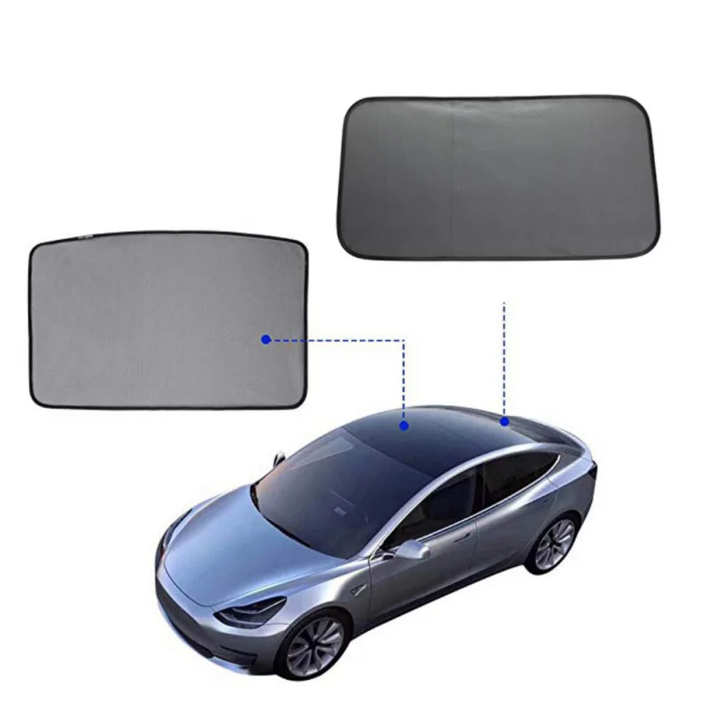 

For Tesla Model 3 Glass Roof Sunshade Car Skylight Blind Shading Net Glass Roof Sunshade Sunroof Rear Window Sunshade