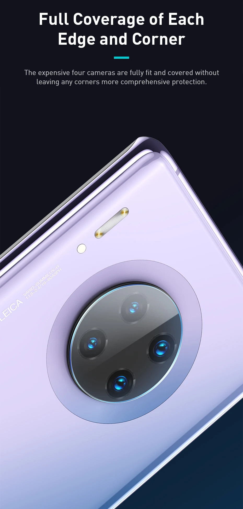 Baseus, 2 шт., для huawei mate 30 Pro, пленка для объектива камеры, полное покрытие, защита экрана, 0,25 мм, Тонкое защитное стекло для mate 30