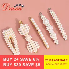 DAIMI жемчужные заколки для волос аксессуары для волос настоящая шпилька для волос с жемчужиной ручной работы украшения для волос