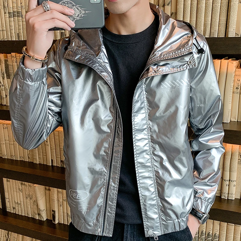 

Autumn New Men's Loose Tooling Bright Color Personality Korean Version Of The Trend Plus Fertilizer XL Fat Casual Jacket