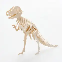 Нетоксичные Деревянные Животные головоломки 3D Динозавр DIY собранные игрушки детские развивающие игрушки подарок на день рождения