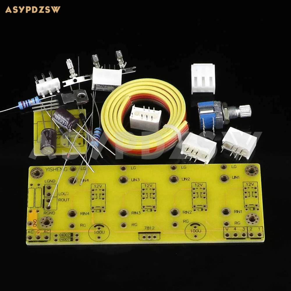 

4 Way CMC RCA Dedicated Preamplifier input Manual switch Audio signal input conversion PCB/DIY Kit