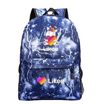 

Russian LIKEE Video App Backpack Likee Backpack Student Heart Cat Bookbag Softback Laptop Backpack Harajuku Bag Mochila Fashion
