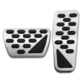 

Gas And Brake Pedal Cover Auto Stainless Steel Foot Pedal Pad Kit For 2018-2019 Jeep Wrangler Jl Models, 2 Pcs