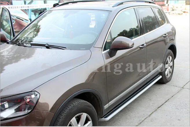 Подходит для VW. Volkswagen Touareg 2011- 2 шт Левая Правая Беговая доска боковые шаги nerf бар Автомобильная педаль боковая лестница боковая панель