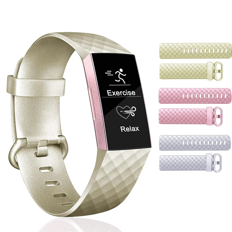 Ремешок спортивный для умных часов FItbit Charge 3 силиконовый браслет смарт-часов Fitbit