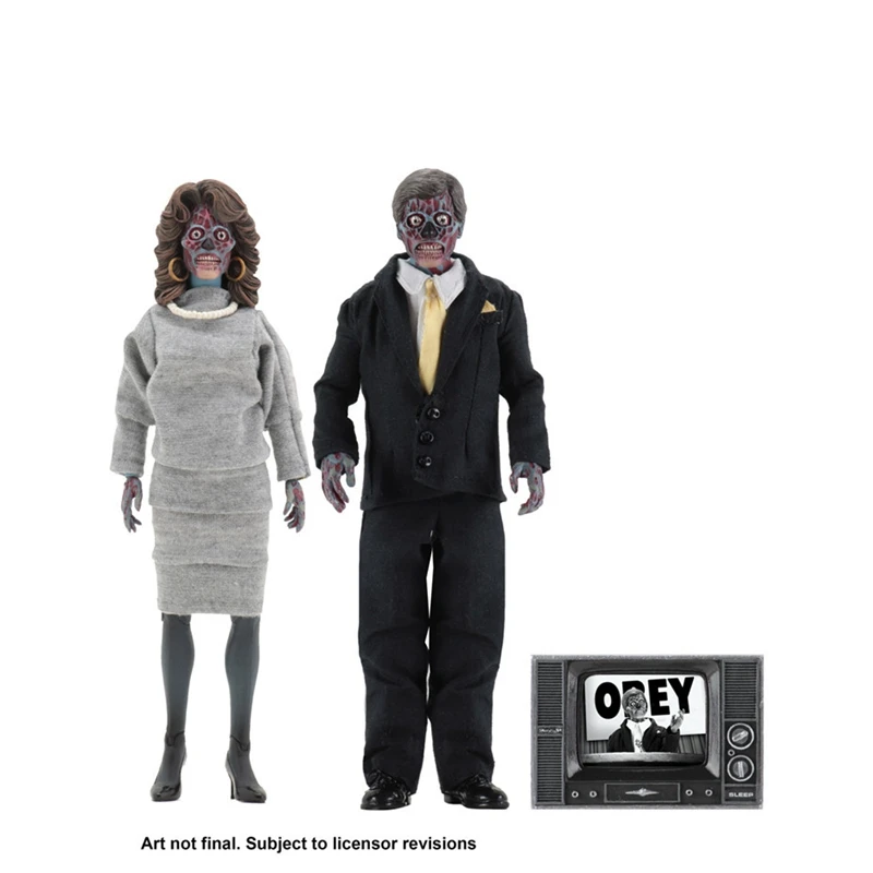NECA-THEY LIVE Retro Clothed Alien 2 Pack " масштаб фигурка Коллекционная модель игрушка подарок