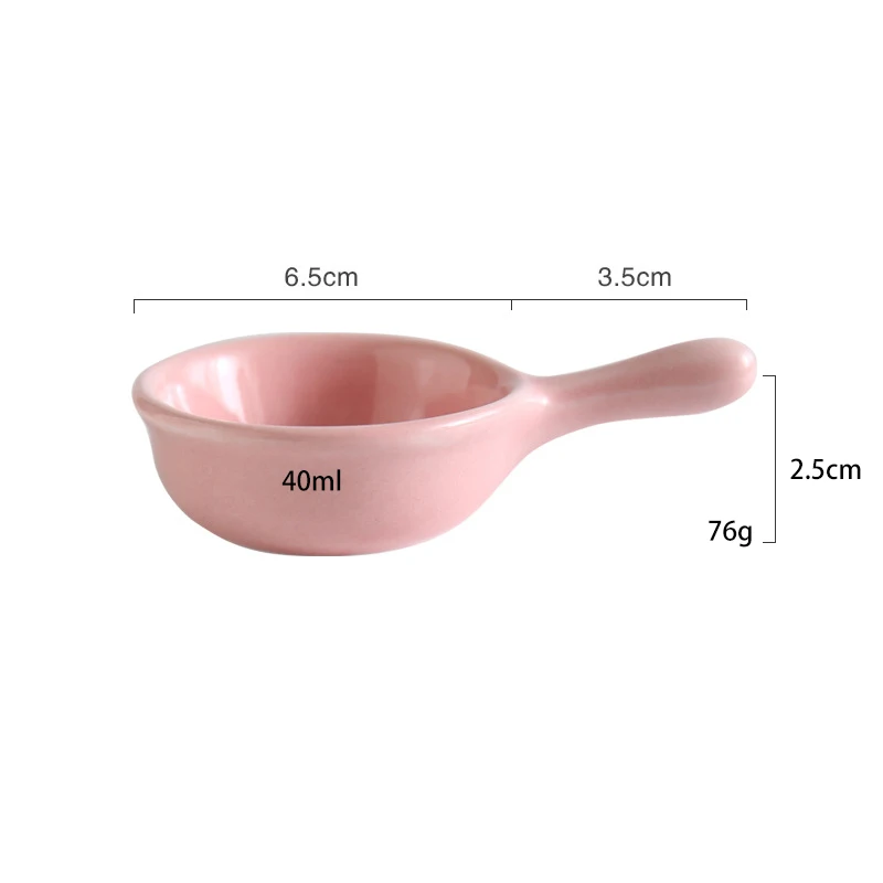 Креативная керамическая тарелка для приправ посуда соус тарелки для закуски мини соевый соус уксус блюдо с ручкой практичная кухонная посуда