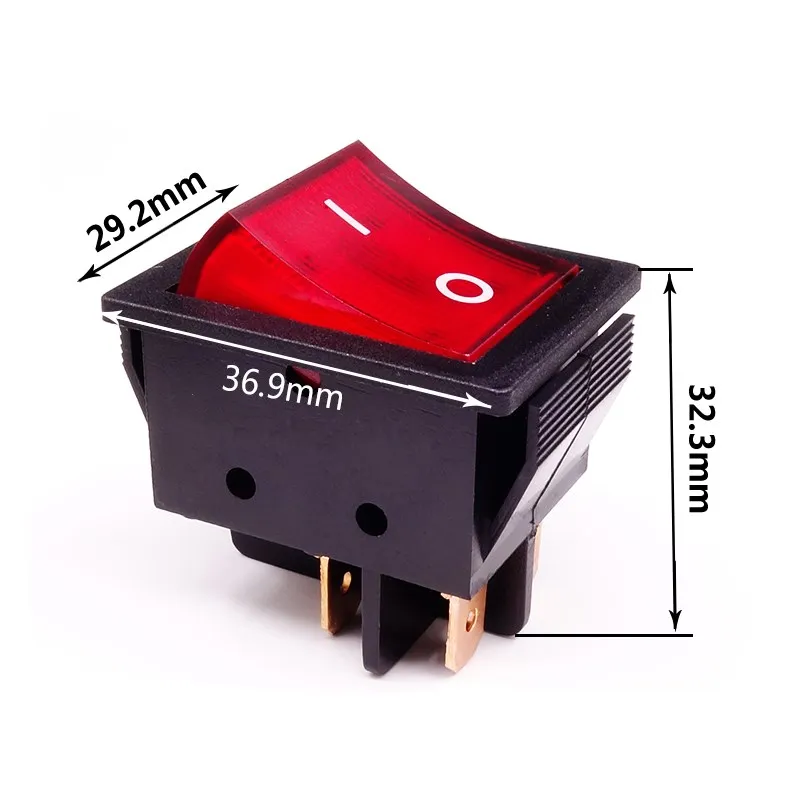 

on off on on 30A/250V 16A/250V heavy duty 4 pin t85 rocker switch with light 12V 24V 110V 220V 380V