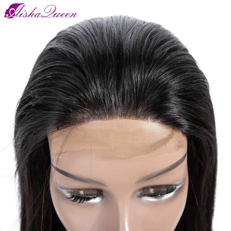 Aisha Queen Brazilian Lace Closure Wig 4x4 Human Hair Wig Natural Color Non-remy Straight Closure Wig