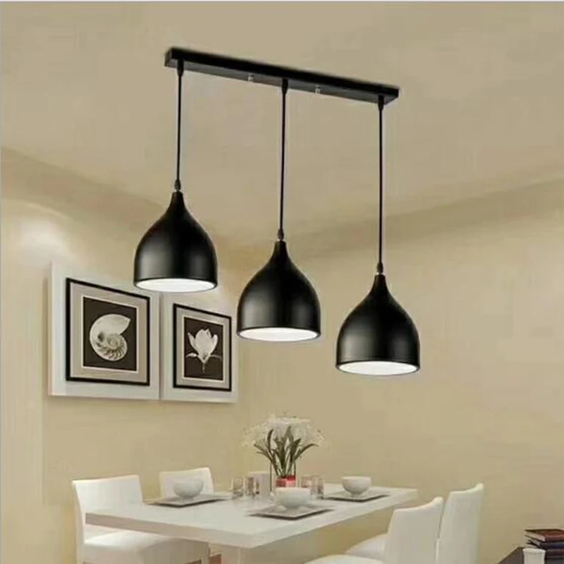 modern aluminum Ceiling Lights E27 black lampara de techo dining restaurant bar coffee industrial vintage ceiling lamp | Освещение