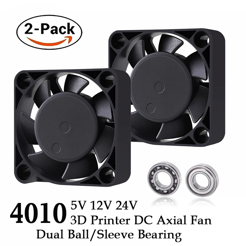2 шт. Gdstime DC 24V 12V 5V 40mm x 10mm контактный шарикоподшипник компьютера ПК чехол