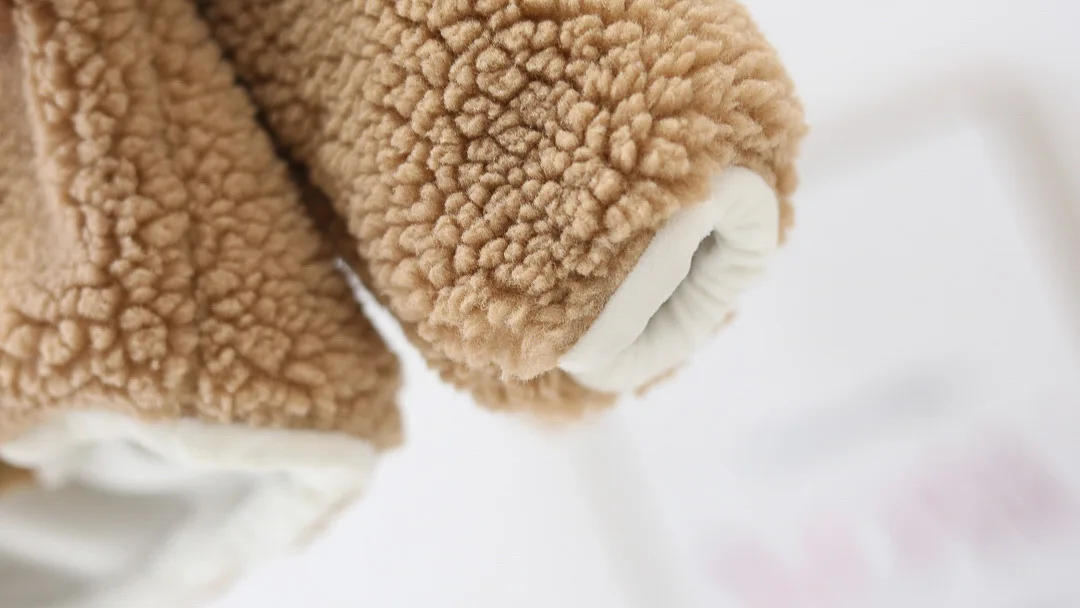 HKXN Toddler Baby Girls Winter Jacket Cartoon Rabbit Ears Faux Fur Hooded Warm Outwear Jacket Pocket Zipper Overcoat