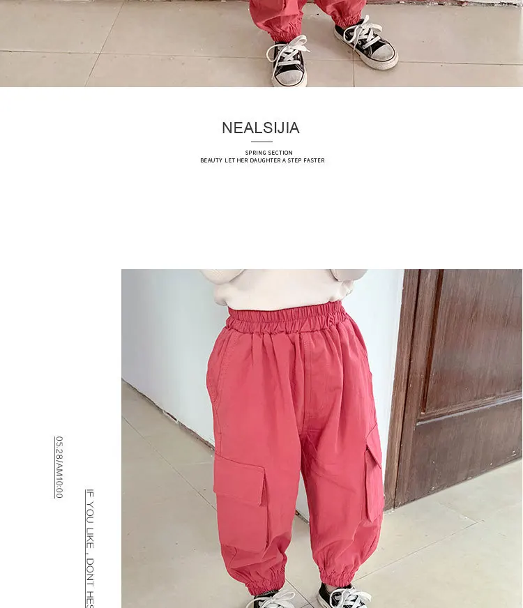 Blue Small Dad Childrenswear Bib Overall Autumn Clothing New Style Girls Casual Pants Korean-style Baby Girls Bloomers Trou