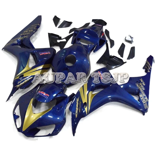 Синий Золотой обвес для Honda cbr1000rr 06 07 CBR1000RR 2006 2007 CBR 1000RR 06 07 ABS пластик Обтекатели мотоцикл кузов комплект