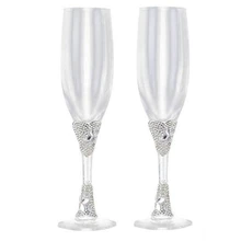 2Pc/Set Creative Gift Bridal and Groom Champagne Flutes Wedding Glasses Set Cup Toasting Goblet Wedding Home Hotel Decoration