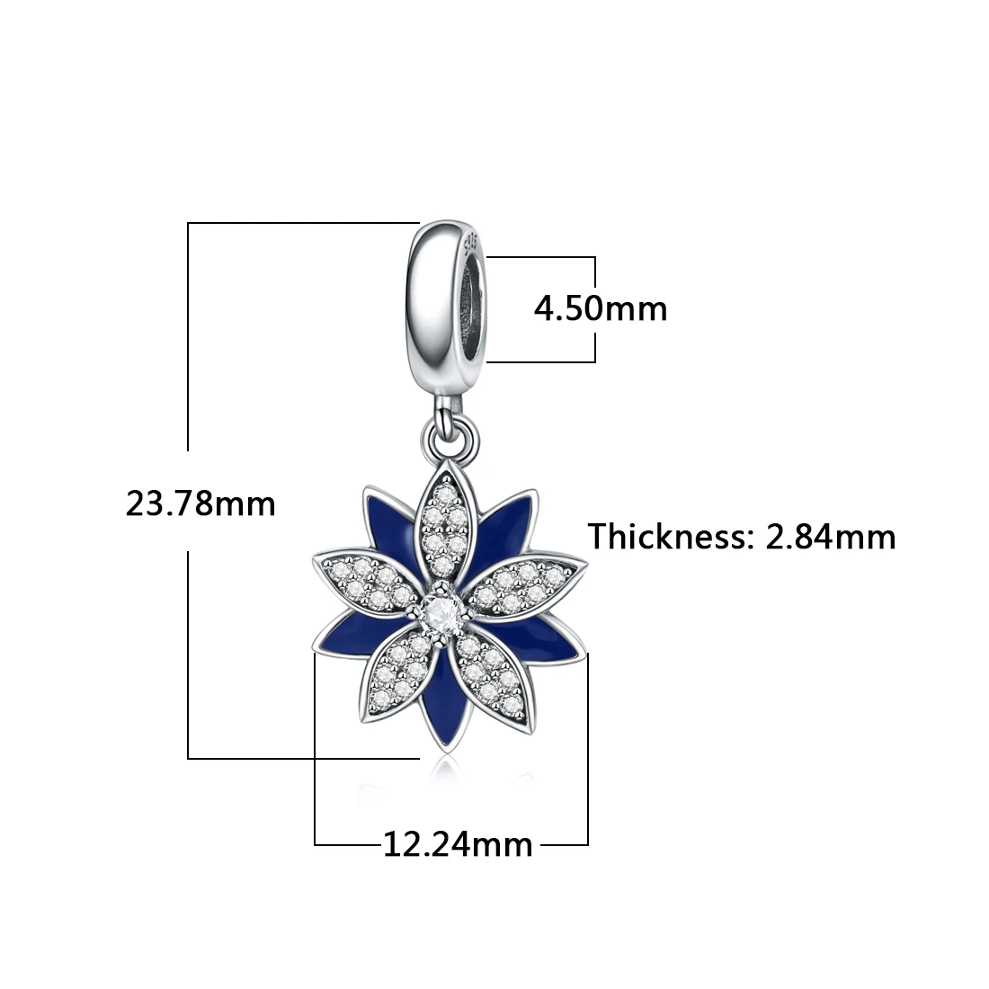 DALARAN 925 Серебряная Снежинка Подвески кулон сверкающий Fit браслет ожерелье Модные женские ювелирные изделия подарок