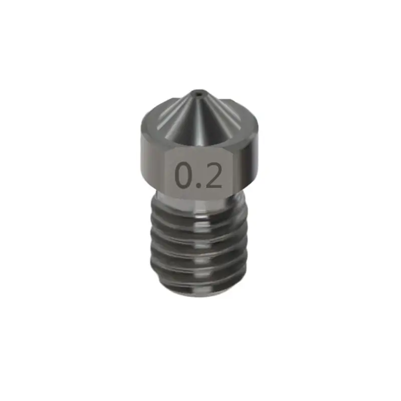0.2mm Tigh Качество закаленная сталь V6 насадки для высокой температуры 3D печать PEI PEEK углеродное волокно нити для E3D Titan Aero Hotend - Цвет: 0.2mm