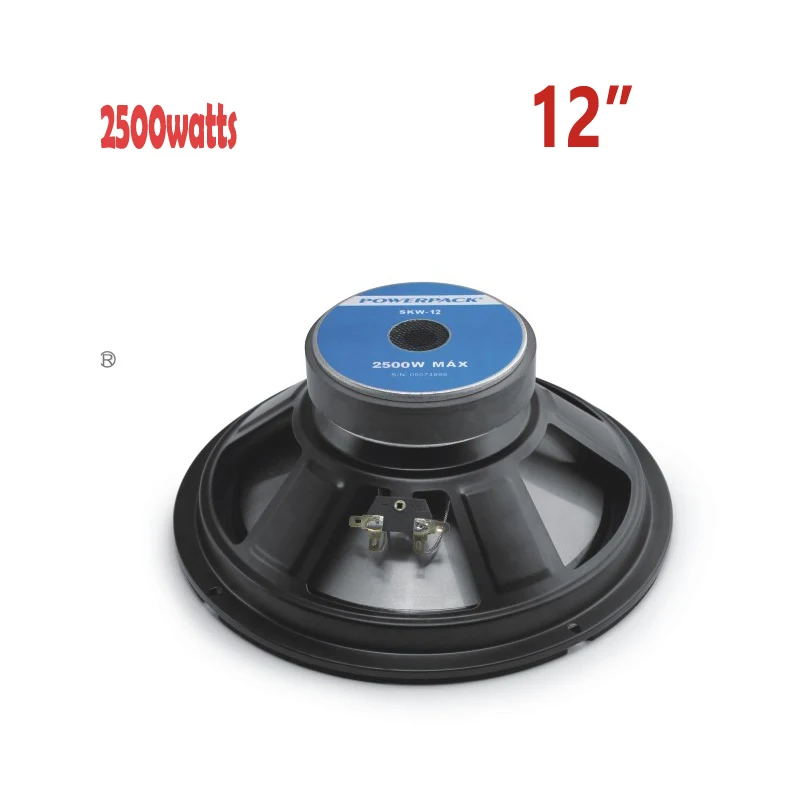 

12 inch 2500W 4Ohm Car Subwoofer Steel Custom Frame Rubber Edge Injection Red Cone Coating Music Player Open Air Woofer