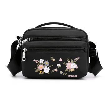

Women's shoulder bag lightweight Fashion embroidery nylon cloth Handbag trendy versatile large capacity Crossbody bag handbags