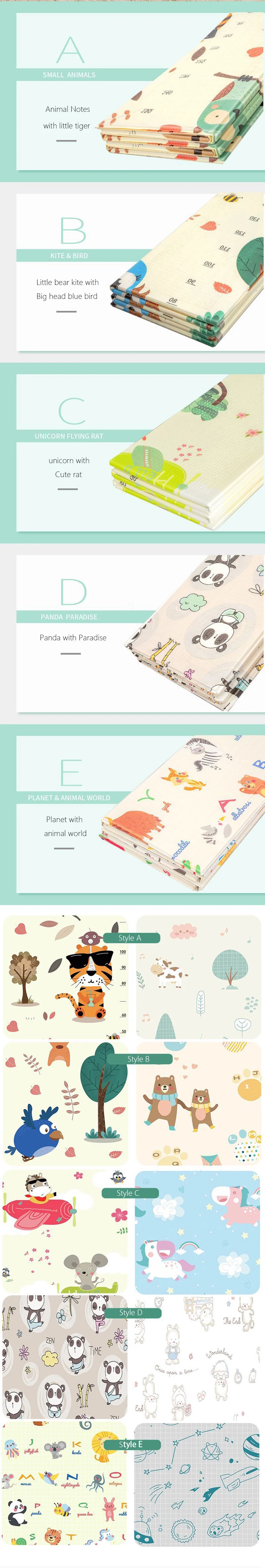 XPE Folding Children's Mat Developing Crawling Baby Toys Carpet Climbing Game Floor Mat for Children Kids Rug