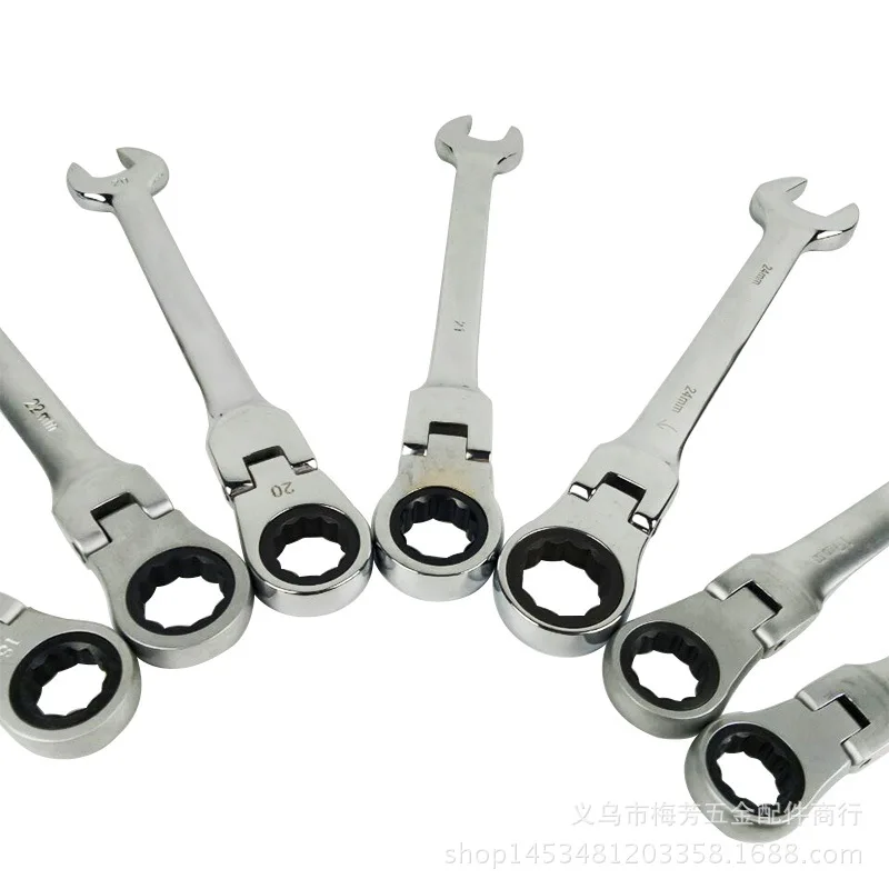 

Mirror Ratchet Wheel Dual-Use Wrench Fixed Head Activity Head Two-Way Activity Ratchet Wrench Special Offer