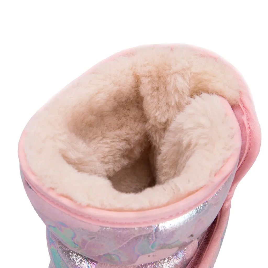 Теплая женская обувь из водонепроницаемого вельвета зимние сапоги на низком каблуке с круглым носком зимние сапоги женская обувь на меху; Zapatos De Mujer