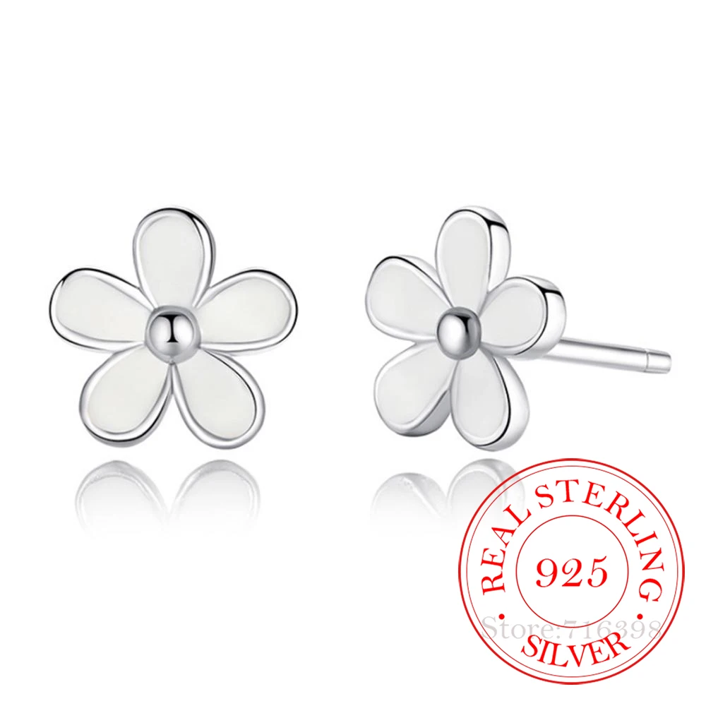 Katy Craig Orecchini A Perno Margherita In Argento Sterling 925 - Gioielli Donna Delicati, Confezione Regalo