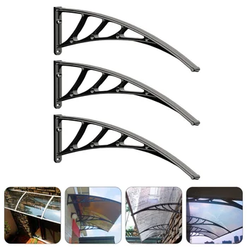 

3 Pcs Outdoor Balcony Awning Support Rain Cover Bracket Sturdy Awning Holder
