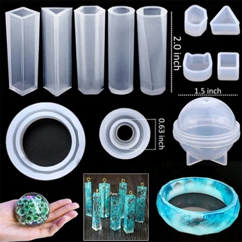 

159Pcs DIY Jewelry Resin Casting Molds and Tools Kit Silicone Molds for DIY Jewelry Pendant Craft Making Set K2