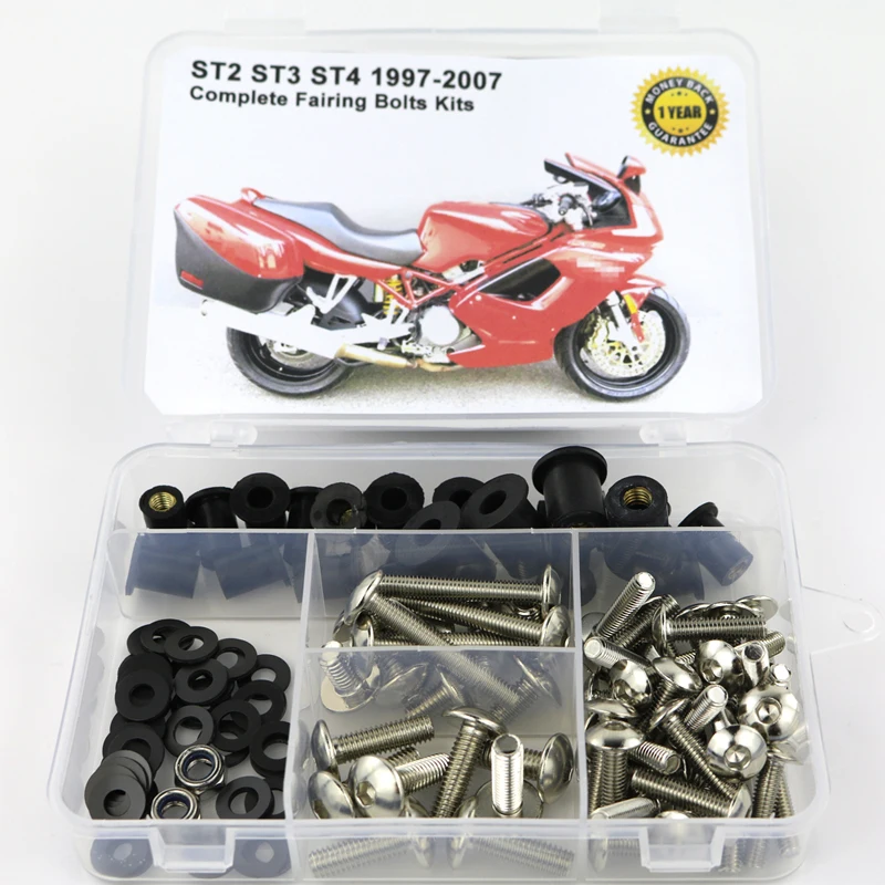 Fit For Ducati ST2 ST3 ST4 1997-2007 Motorcycle Complete Full Fairing Bolts Kit Speed Nuts Steel Bodywork Screws Clips Fastener