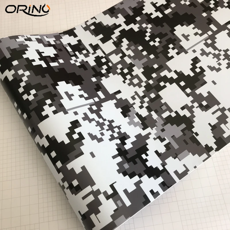 Black White Digital Vinyl Film Sticker-4