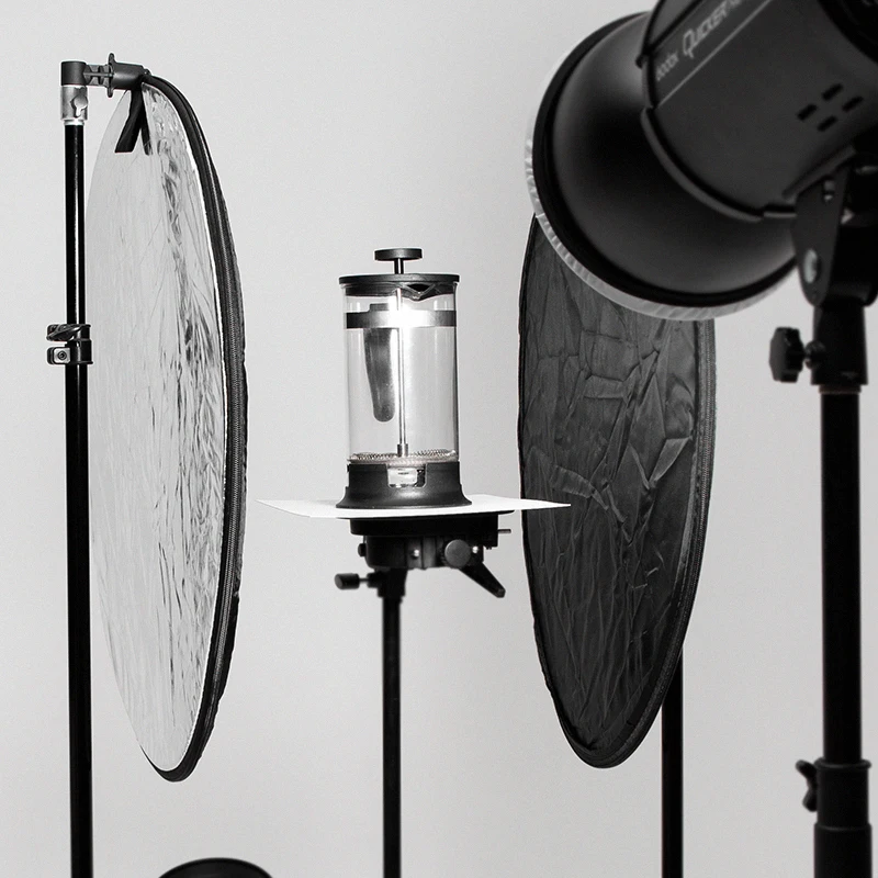 Photography Reflector 60cm 2 in 1 Gold and Silver Collapsible Light Round Photography Reflector Fill Light Board for Studio