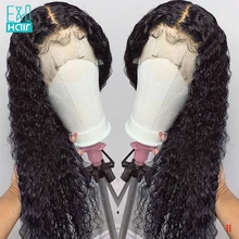 Парики из натуральных волос на кружевной основе с волнистым кружевом для черных женщин, предварительно выщипанные с детскими волосами, бразильские волосы remy, парик, отбеленные узлы, 13X6