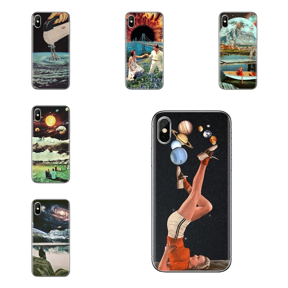 For HTC U11 One M7 M8 A9 M9 M10 E9 Desire 630 530 626 628 816 820 Motorola G G2 G3 Trippy Art aesthetic Space astronaut TPU Case |