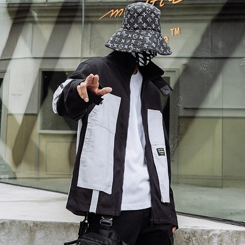 70% OFF 2020 New Japanese Original Casual Jacket Men's Loose Large Size Jacket National Tide Stitching Cotton Denim Jacket Men 5XL