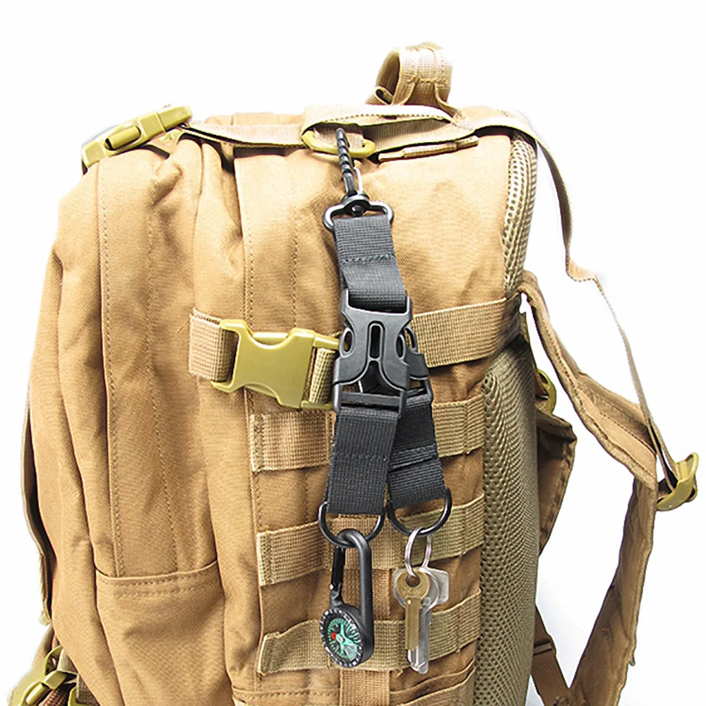 

Hot New Outdoor Molle Webbing Clips Nylon Military Buckle Clip EDC Climb Carabiner Belt Backpack Hanger Quick Release Hook Ring