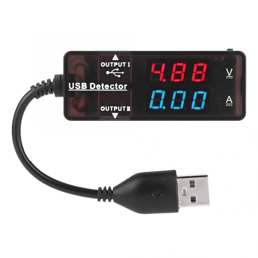 Двойной дисплей YB26VA USB детектор вольтметр амперметр тестер емкости|Тестеры