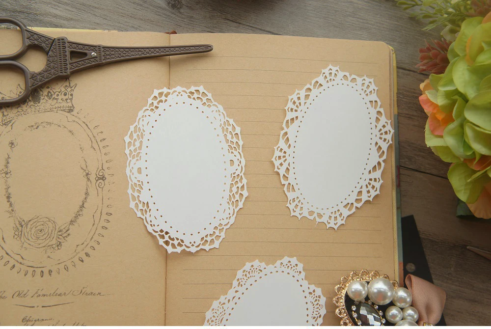 15 шт. DIY Белое кружево для зеркала форма дизайн бумаги как оригинальное творчество бумага фон Скрапбукинг подарок DIY Журнал использование