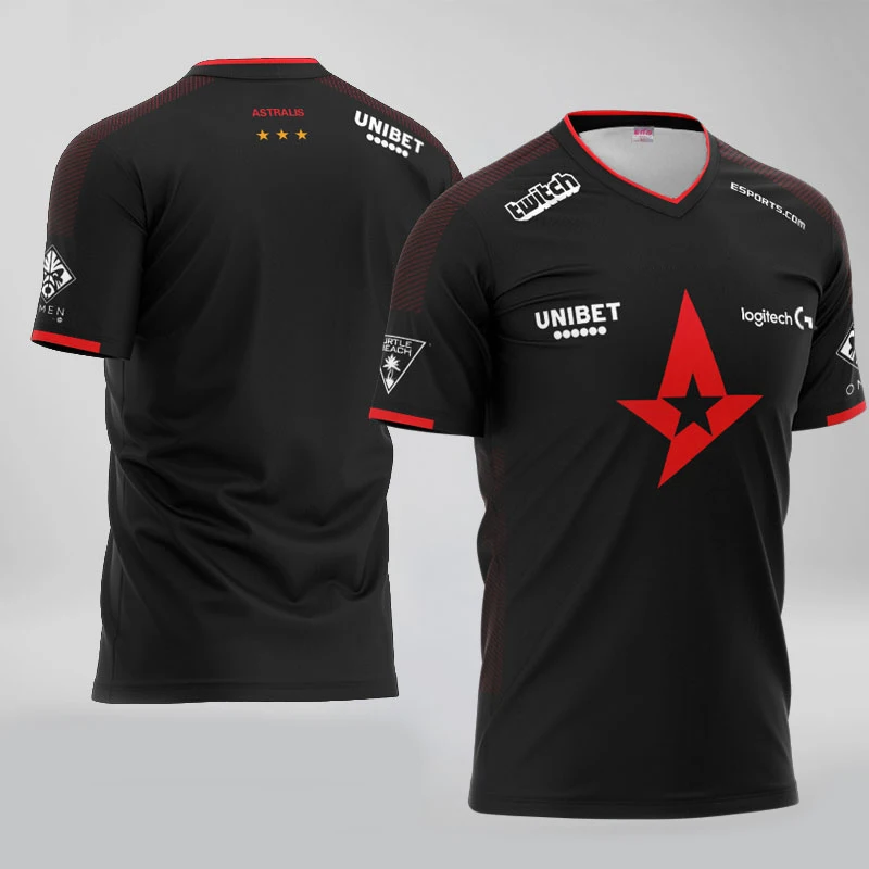 

Top quality 1:1 Astralis Jersey Fans T-shirt Men Women dev1ce Magisk gla1ve Custom ID Tee Shirt Homme