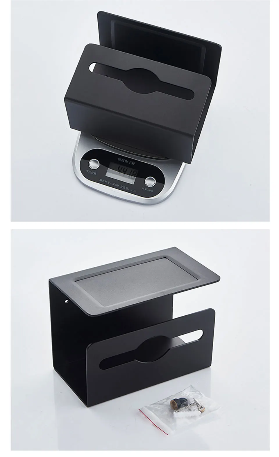 Матовый черный держатель для туалетной бумаги с телефонной полкой, рулонная подставка для туалетной бумаги настенный держатель для ванной и кухни