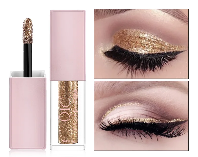 Champagne Gold Глаза Макияж блеск и блестящая жидкая Алмазная жемчужина Сияющий крем для век тени для век, подводка для глаз макияж подводка для глаз блестки - Цвет: Champagne Gold