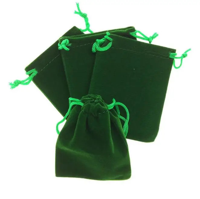 100 Pcs/Lot 7x9cm Colorful Small Drawstring Velvet Pouches & Bags For Jewelry Packaging Bag Necklace Earrings Ring Pouch
