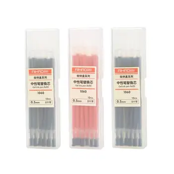 

12 Pcs 0.5mm Gel Pen Refill Red Blue/black Ink Office School Students Washable Handle Pens Writing Stationery Cute Gel Pen Set