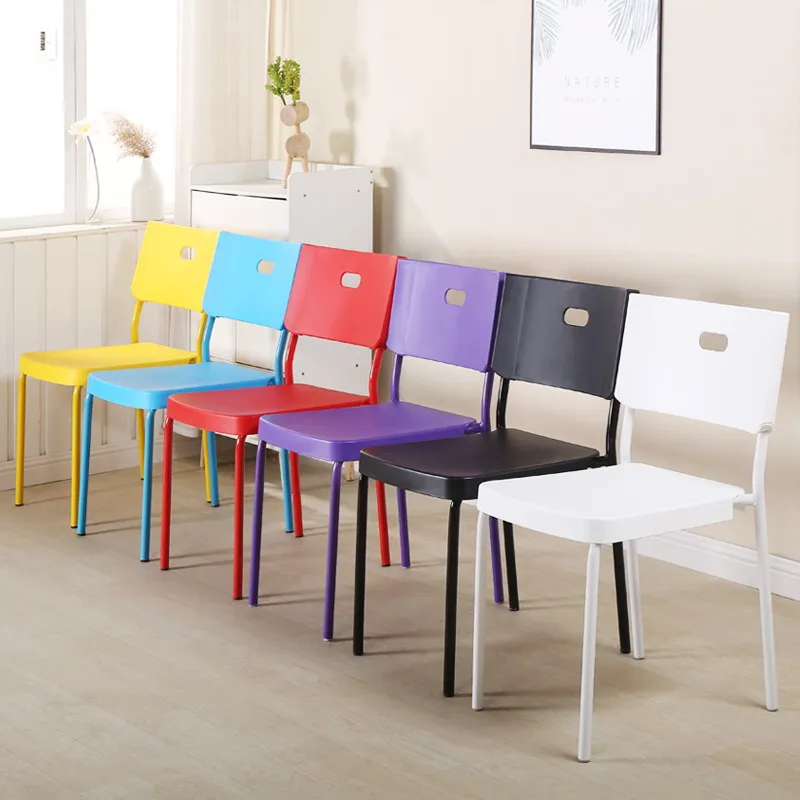 Nordic Fashion PP Plastic Dining Chair Restaurant Office Meeting Computer Chair Family Learning Lounge Coffee Shop Plastic Chair