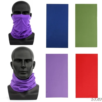 

Seamless Magic Scarf Neck Gaiter Tube Solid Color Sunscreen Face Mask Bandana 517D