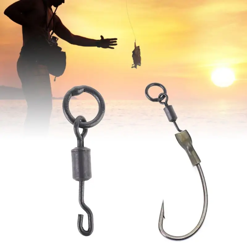 

Quick Change Ring Swivels Hook Rig Micro Link Tackle Ring Carp Fishing Accessory 62KF