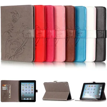

Case For iPad 2/3/4 Fashion Wallet embossed Book Pattern Flexible Smart Stand Covers For iPad 2 3 4 Deluxe Flip Stand Leather