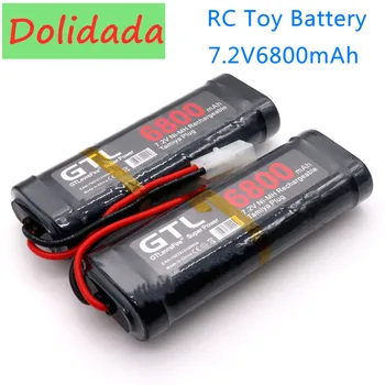 

6800mAh 7.2V NiMh RC Toy Battery Rechargeable Flat Racing Car Replacement Battery for RC Airplane Helicopter Boat